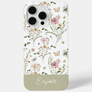 Wildblume floraler Personalisierter Name Case-Mate iPhone Hülle