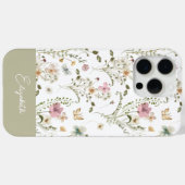 Wildblume floraler Personalisierter Name Case-Mate iPhone Hülle (Rückseite (Horizontal))