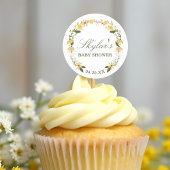 Wildblume Florals Wreath Baby Dusche Runder Aufkleber