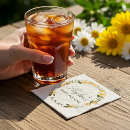 Wildblume Florals Wreath Baby Dusche Serviette