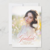 Wildblume Florenz Elegante Garten Herbst Abschluss Einladung (Rückseite)