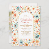 Wildblume Florenz Elegante Garten Herbst Abschluss Einladung (Vorne/Hinten)