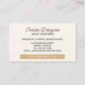 Wildblume Foliage Lila Amber Wasserfarbe Visitenkarte (Rückseite)