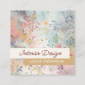 Wildblume Foliage Multicolor Quadratische Visitenkarte (Vorderseite)