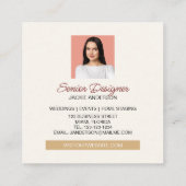 Wildblume Foliage Quadratische Visitenkarte (Rückseite)