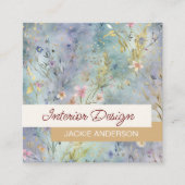 Wildblume Foliage Quadratische Visitenkarte (Vorderseite)