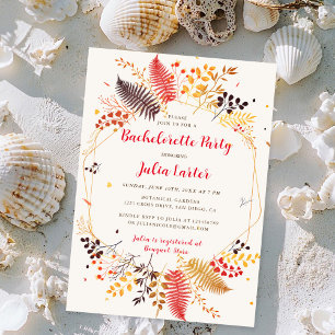 Wildblume Forest Fern Mushroom Junggeselinnen-Absc Einladung