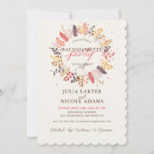 Wildblume Forest Fern Mushroom Junggeselinnen-Absc Einladung (Vorderseite)