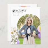 Wildblume Foto Abschluss Ankündigung (Vorne/Hinten)