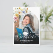 Wildblume-Foto-Abschlusskarte RSVP Karte (Stehend Vorderseite)