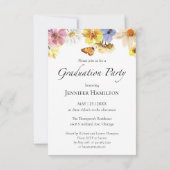 Wildblume-Foto-Abschlusskarte RSVP Karte (Rückseite)