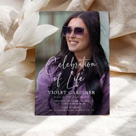 Wildblume Foto Beerdigung Gedenkprogramm Dreifach Gefaltete Einladung