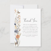 Wildblume Foto Beileid Beerdigung Dankeskarte (Vorderseite)