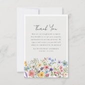 Wildblume Foto Beileid Beerdigung Dankeskarte (Vorderseite)