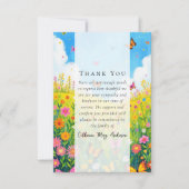 Wildblume Foto Beileid Beerdigung Gedenkstätte Dankeskarte (Vorderseite)