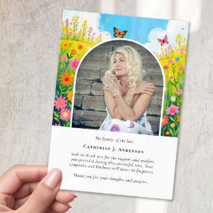 Wildblume Foto Beileid Beerdigung Gedenkstätte Dankeskarte