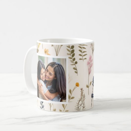 Wildblume Foto Beste Mama je Tasse (Vorderseite Links)