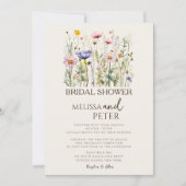 Wildblume Foto Einladung (Vorderseite)