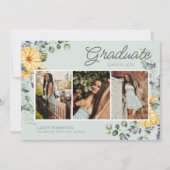 Wildblume Foto Girl High School Graduation Party Einladung (Vorderseite)