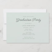 Wildblume Foto Girl High School Graduation Party Einladung (Rückseite)
