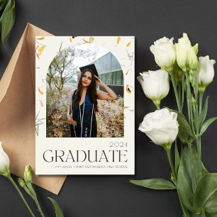 Wildblume Foto High School Graduation Party Ankündigung