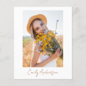 Wildblume Foto Petals & Prosecco Brautparty Flyer (Hinten)