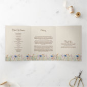 Wildblume Foto Tri-Fold Beerdigung Programm (Innenseite)