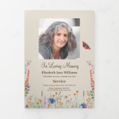 Wildblume Foto Tri-Fold Beerdigung Programm (Cover)