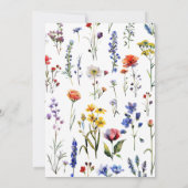 Wildblume Foto ÜBERRASCHEN 70. Geburtstag Einladung (Rückseite)