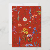 Wildblume Foto ÜBERRASCHEN 70. Geburtstag Rot Einladung (Rückseite)