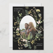 Wildblume Frame 2 Foto Hochzeitskennzeichen QR Cod Save The Date (Vorderseite)