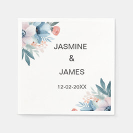 Wildblume Frame Wedding Napkins Serviette