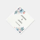 Wildblume Frame Wedding Napkins Serviette (Ecke)
