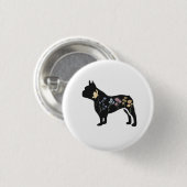 Wildblume French Bulldog Button (Vorne & Hinten)