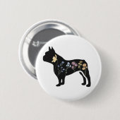 Wildblume French Bulldog Button (Vorne & Hinten)