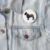 Wildblume French Bulldog Button (Beispiel)
