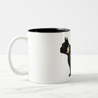 Wildblume French Bulldog Zweifarbige Tasse