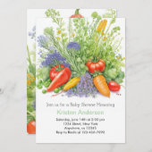 Wildblume Fresh Baby Dusche Einladung (Vorne/Hinten)