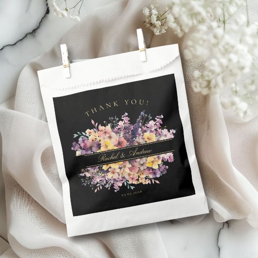 Wildblume, frisch, Handschrift, Hochzeit Geschenktütchen