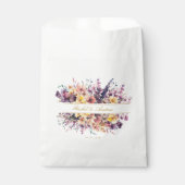 Wildblume, frisch, Handschrift, Hochzeit Geschenktütchen (Vorderseite)