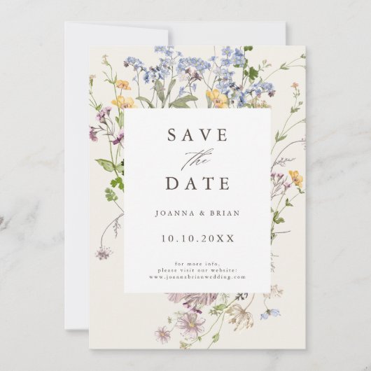 Wildblume Fruchtsaison Foto Save The Date (Vorderseite)