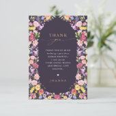 Wildblume Fruchtsaison Meadogarten Hochzeit I Dankeskarte (Stehend Vorderseite)