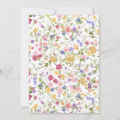 Wildblume Fruchtsaison Meadogarten Hochzeit I Einladung (Rückseite)