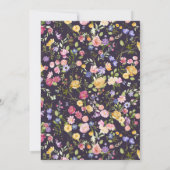 Wildblume Fruchtsaison Meadogarten Hochzeit I Einladung (Rückseite)