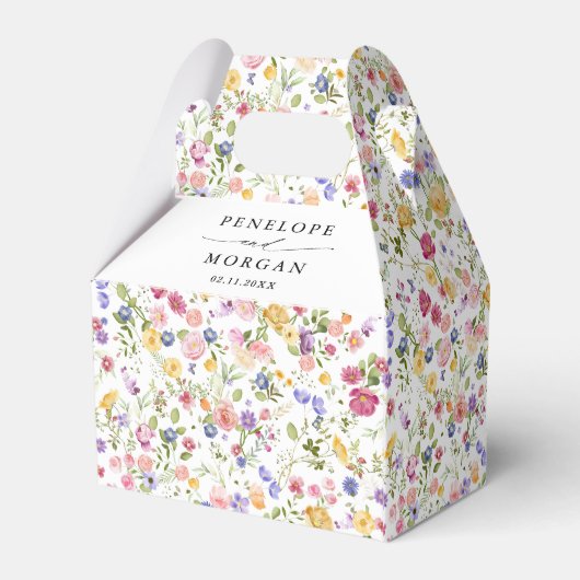 Wildblume Fruchtsaison Meadogarten Hochzeit I Geschenkschachtel (Rückseite)