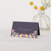 Wildblume Fruchtsaison Meadogarten Hochzeit I Platzkarte (Rückseite)