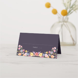 Wildblume Fruchtsaison Meadogarten Hochzeit I Platzkarte