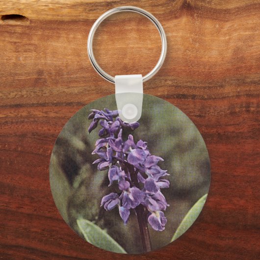Wildblume: Frühe Lila Orchideen Schlüsselanhänger (Vorderseite)