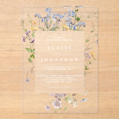 Wildblume Frühjahr Acryleinladungen (Vorderseite)