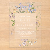 Wildblume Frühjahr Acryleinladungen (Vorderseite)